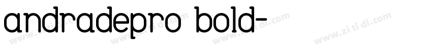 andradepro bold字体转换